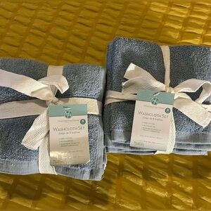 BRAND NEW WITH TAGS, Bundle of 2 Sets of (8) Washcloths